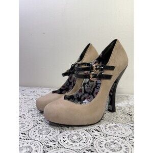 Betsey Johnson Marilyn Monroe Mary Jane 4 Inch Heels  Taupe Size 7.5